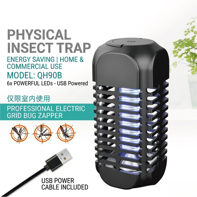 Kolma 2W Portable USB LED Bug Zapper with Hanging Ring (QH90B) UV mosquito trap image
