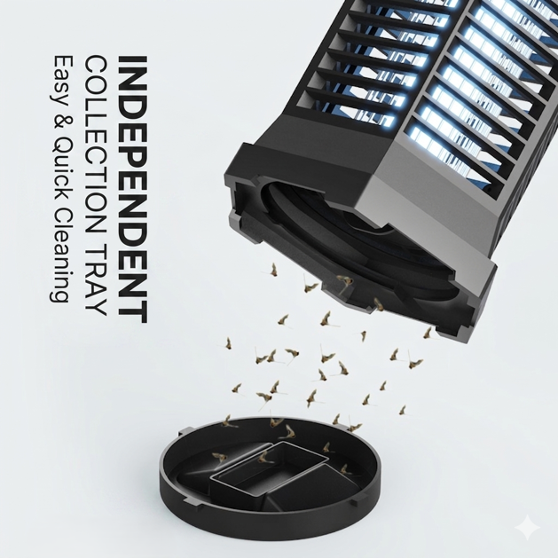 Quick-Release Twist-Lock Tray for Simple Debris Management