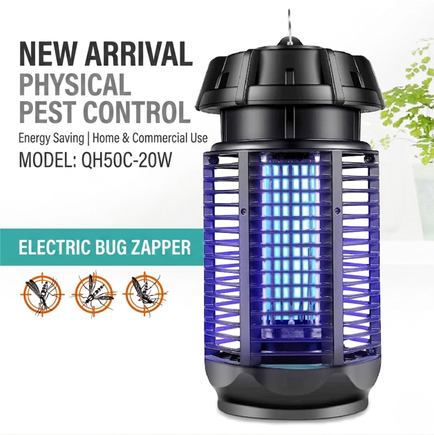 Kolma 20W Tactical Armor Bug Zapper - 3000V High-Efficiency Protection (QH50C-20W) UV mosquito trap image