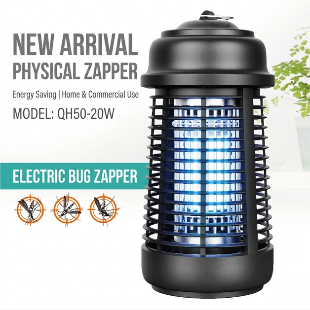 Kolma 20W Essential Industrial Bug Zapper - 3000V High-Voltage Protection (QH50-20W) UV mosquito trap image