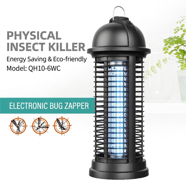 QH10-6WC Dome-Top 6W Electronic Bug Zapper for Home and Business