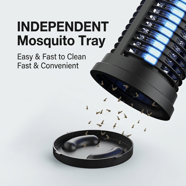 Hygienic Twist-Off Debris Tray for Rapid Cleaning