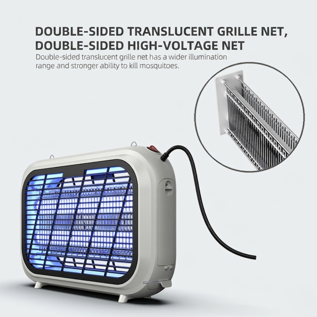 Double-Sided UV Fly Trap with Large Coverage - High Efficiency for Restaurants